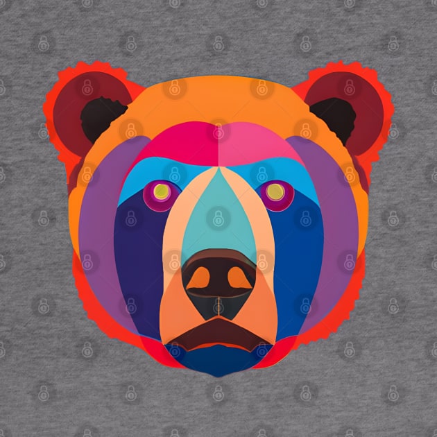 Pop Art Bear Face by Chance Two Designs